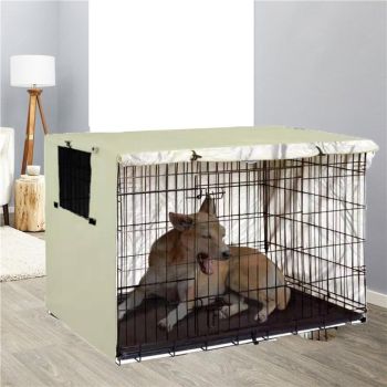 Outdoor Pet Cage Cover - Oxford Cloth Dustproof Rainproof Sunscreen - 94x61x63.5cm - Grey