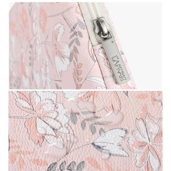 Waterproof 14 Laptop Liner Bag in Light Pink Pu Leather