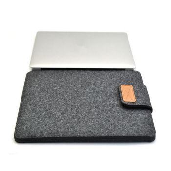 15 Inch Vertical Felt Laptop / Tablet Sleeve Bag - Khaki