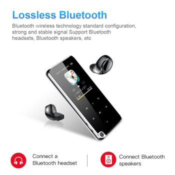 Portable Bluetooth Mp3 Player 64Gb Capacity Black