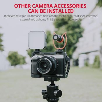 Video Camera Cage Stabilizer - Black for Sony Alpha 7C