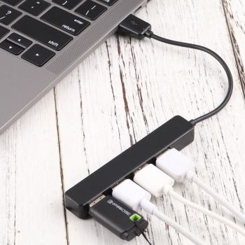 4-In-1 Usb Hub Docking Station Black