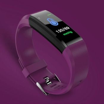 Smart Oled Bracelet With Call Reminder And Health Monitoring - Black