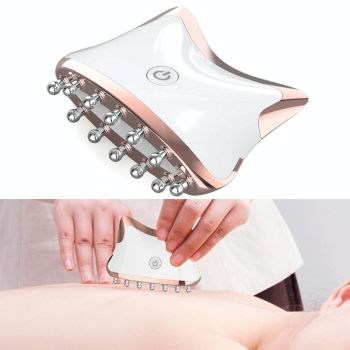 Colour Light Meridian Dredging Massager Sm-2102 - White Silver