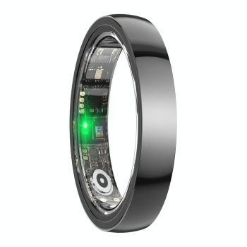 Smart Ring R1000 Size 9 Heart Rate Blood Oxygen Sleep Sports - White