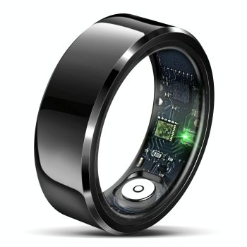 Smart Ring With Heart Rate Blood Oxygen And Sleep Monitoring - Size 11 - White