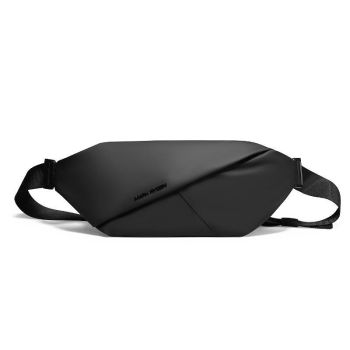 Men Casual Sports Chest Bag Lightweight Shoulder Bag - Elite Black 7786