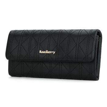 Large Capacity Magnetic Clutch Wallet for Women - Brown