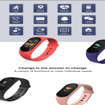 Waterproof Bluetooth Smart Watch With Hr / Bp Monitoring And Colour Screen - Red