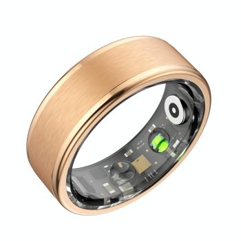 Smart Ring Heart Rate Blood Oxygen Sleep Sports Size 9 - Gold