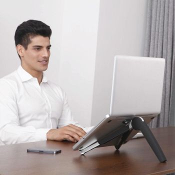 Portable Laptop and Tablet Stand - Foldable - White