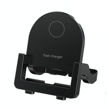 15W Vertical Wireless Fast Charger With Phone Holder - White