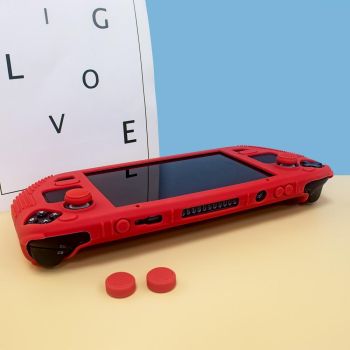 Silicone Protective Case with Holder for Steam Deck v V4-1 Pocket Consoles - Red