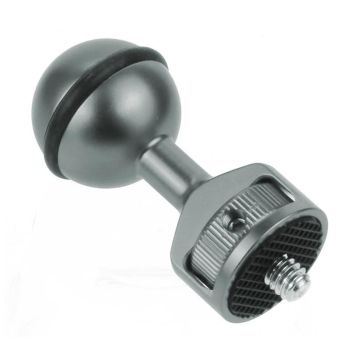 Universal 2.5cm Ball Head Clip for Action and Underwater Cameras - Black