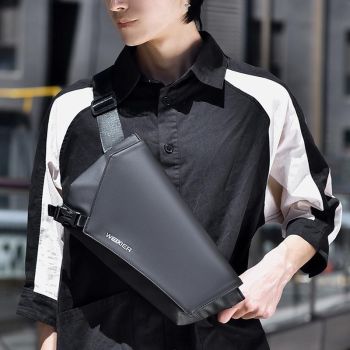 Waterproof Men Crossbody Backpack Gray