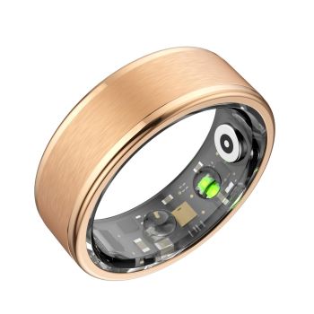 Smart Ring Heart Rate Blood Oxygen Sleep Sports Size 10 - Gold