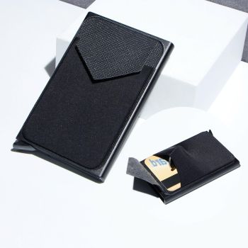 Compact Metal Card Holder with Rfid Protection - Gold