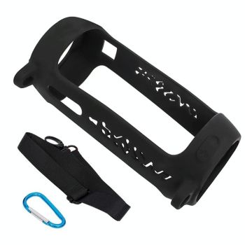 Shockproof Silicone Protective Case for Jbl Pulse4 with Carabiner & Lanyard - Orange