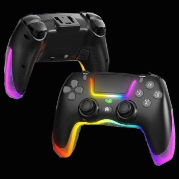 Wireless Bluetooth Grip for Ps4 with Dazzling Colour Light - Pink