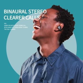 Wireless T20 Tws Bluetooth Earphones with Led Display & Charging Box - Gun Gray