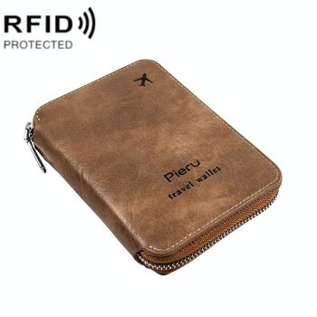 Rfid-blocking Travel Document Pouch - Gray White