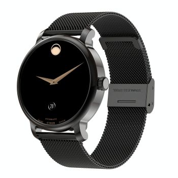 1.43 Inch Amoled Round Screen Steel Strap Smart Watch Supports Blood Oxygen Detection - Gold