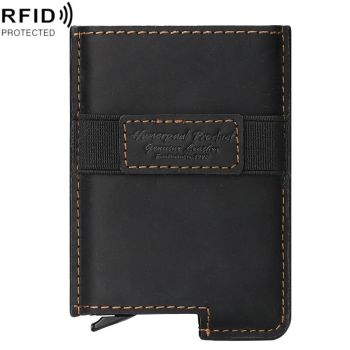 Leather Rfid Credit Card Holder - Secure & Stylish - Dark Brown