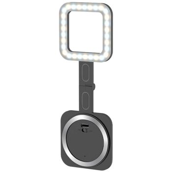 Portable Magnetic Selfie Light for Live Streaming and Skin Beauty - White