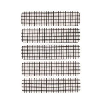 5-piece Self-adhesive Mosquito Stickers for Screen Windows with Drain Holes - White
