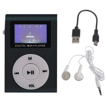 Mini Mp3 Player With Screen 128M+Earphone+Cable - Gold