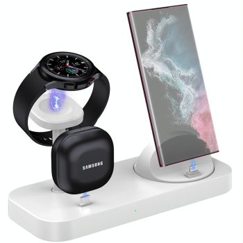 4 In 1 Type C Charging Stand For Samsung Watch And Galaxy Buds - Black
