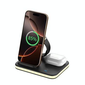 4 In 1 Magnetic Fast Wireless Charger - Silver