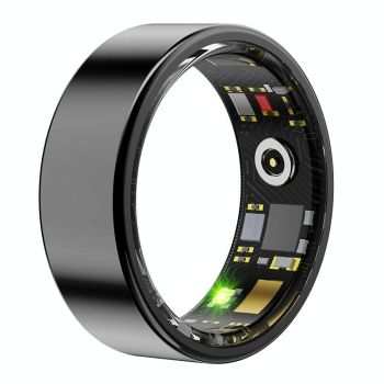 Smart Ring Size 8 Heart Rate Blood Oxygen Sleep Sports - Gold