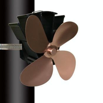 Thermodynamic Wall Mounted Fireplace Fan - no Magnets - Gold