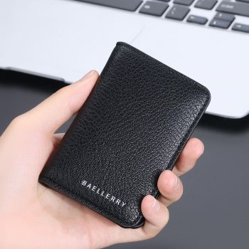 Lightweight Litchi Pattern Card Holder Coffee