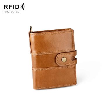 Premium Leather Multi-card Men Wallet - Secure & Stylish - Coffee