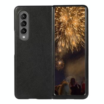 For Samsung Galaxy Z Fold4 5G Two Tone Litchi Pu Case - Slim & Stylish - Orange