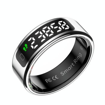 Smart Ring With Heart Rate Blood Oxygen & Sleep Tracking Size 11 - Gold