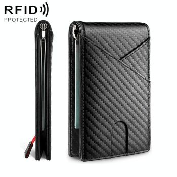 Carbon Fiber Business Wallet for Men - Rfid Protection - Orange