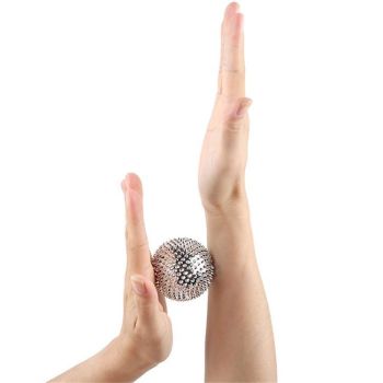 1 Pair Magnetic Massage Balls Relax Muscles & Relieve Pressure 3.2Cm - Silver