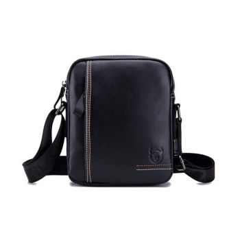 Men Leather Shoulder Bag Casual Mini Diagonal - Brown
