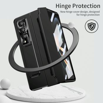 For Samsung Galaxy Z Fold4 5G Folding Case With Integrated Hinge - Silver