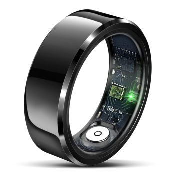 Smart Ring With Heart Rate Blood Oxygen And Sleep Monitoring - Size 9 - White
