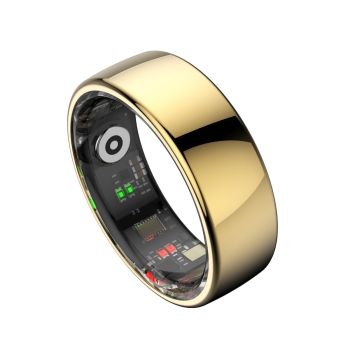 Smart Ring Heart Rate Blood Oxygen Sleep Sports Size 11 - Gold