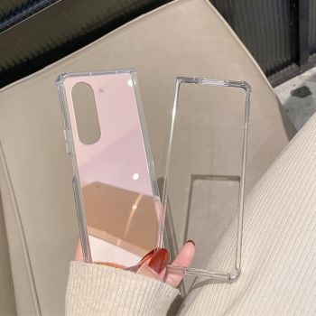 For Samsung Galaxy Z Fold4 5G Reflective Noodle Case - Reflective Finish - Silver