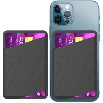 Silicone Card Case Black - Pink