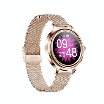 1.09 Inch Hd Colour Screen Bluetooth 5.0 Ip68 Waterproof Smart Watch Sleep & Heart Rate Monitor Blood Oxygen Tracking Steel Strap - Silver