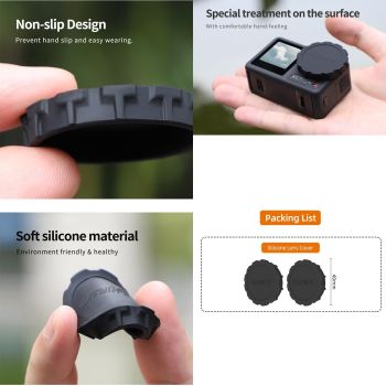 2-pack Camera Lens Cap for Dji Action 3 / 4 - Scratch Resistant