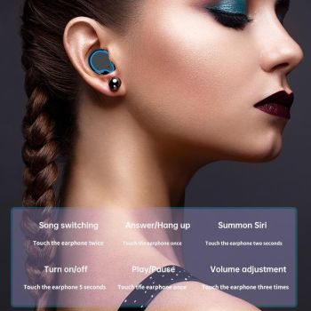 Wireless Bluetooth 5.0 Earphones with Digital Display and Flashlight