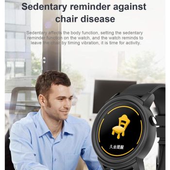 Smart Bracelet With Call Reminder Heart Rate & Sleep Monitoring - Black